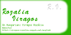 rozalia viragos business card