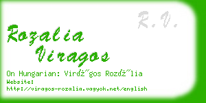 rozalia viragos business card